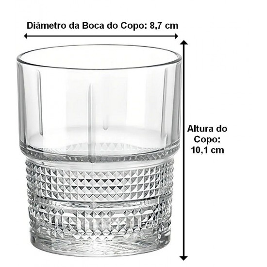 Copo 370ml Baixo Novecento Vidro Bormioli Rocco